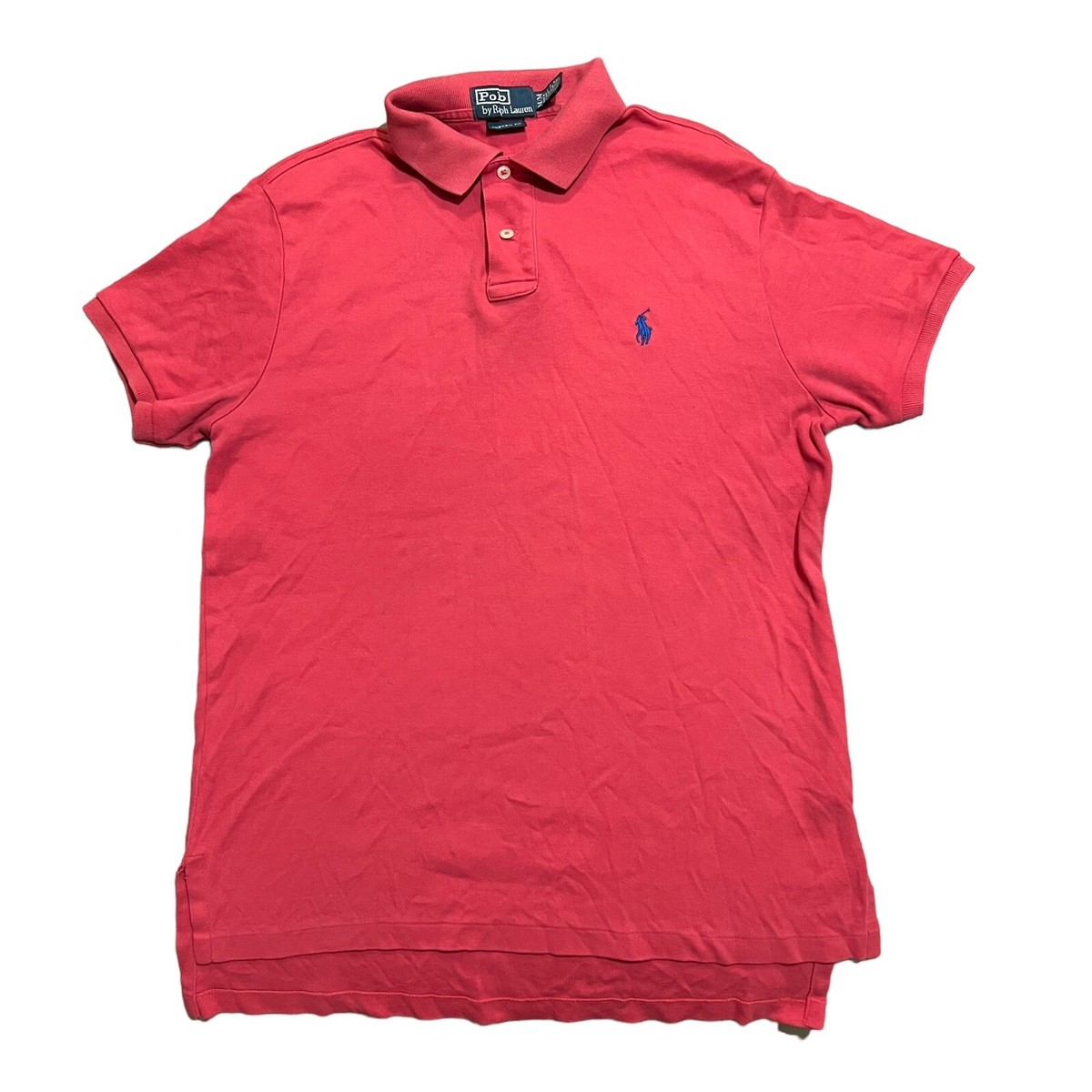 Polo Ralph Lauren Polo Shirt Solid Red Custom Fit Men Medium