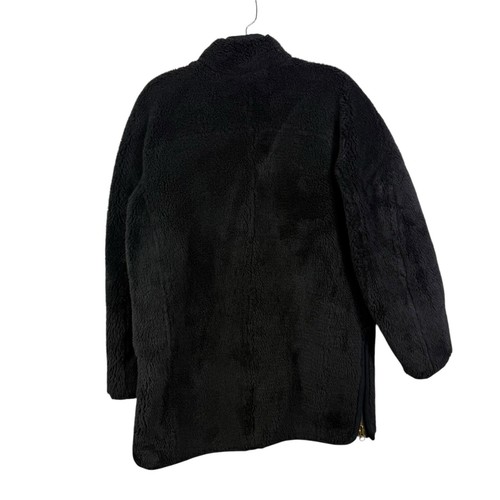 J Crew Zip Up Plush Fleece Jacket Size Large Black Size S - Picture 2 of 5