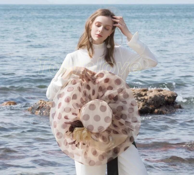 Lo último Mujeres Kentucky Derby Iglesia Boda Noble Vestido Sombrero Organza Pluma Sombrero 3528 Foto 3 de 4