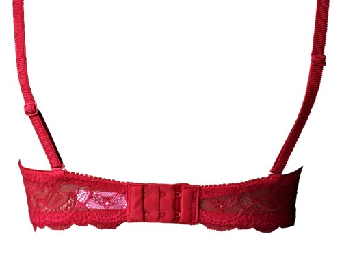 Red Underwired Bra Removable Straps Push Up Cleavage Plunge ex Chain Store 34B - Picture 6 of 7