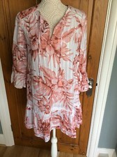 Beach Dress by NEXT Size S White Floral NWT (RRP £40) **SALE**