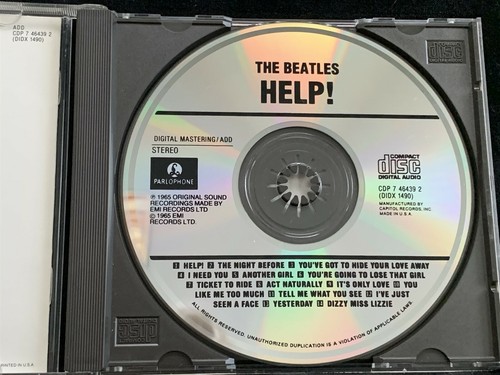 THE BEATLES - Help! - CD 1987 (Capitol JAX, no ifpi, RM) - Picture 3 of 3