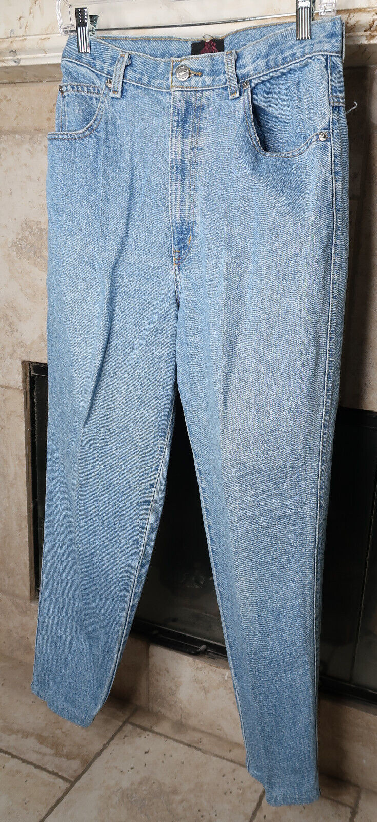Vintage Jeans 90 Mom Jeans Tapered Leg Sasson High Waist Stone Washed Size 11/12-image