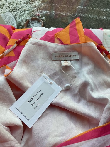 NEU Damen Kuscheliges Sommerkleid leuchtende Farben X-Small Chloe Style Sherbert Print - Bild 7 von 9