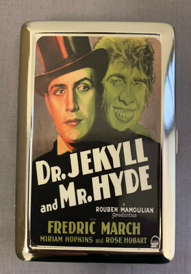 Dr. Jekyll & Mr. Hyde D 396 Silver Cigarette Case Money Holder RFID Protection