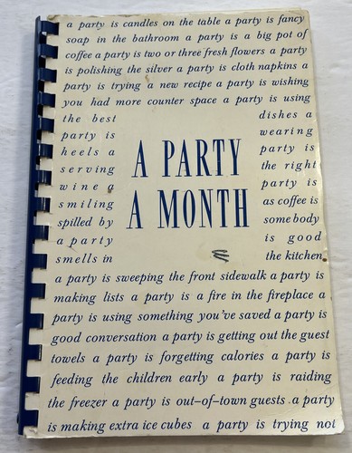 VTG Party Dinner Christmas holiday cookie cookbook ethnic Italian French picnic