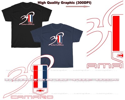 DigiRods Camaro 1997 Anniversary Limited Edition Red White Blue Car Logo T Shirt