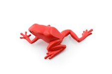 Frog, Poison Dart Frog Red Strawberry Plastic Toy Realistic Model 3" F4094