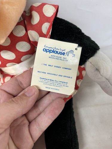 Vintage 17" Applause 8539 Disney Minnie Mouse Stuffed Animal Plush Toy Doll TAGS - Picture 9 of 15
