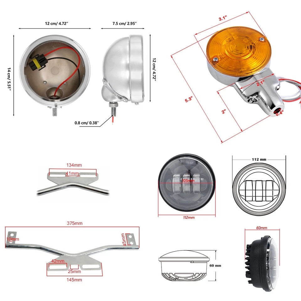LED Fog Turn Passing Light Bar For Kawasaki Vulcan VN 900 1500 1600 1700 2000 Foto 2 de 4
