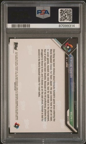 KENSUKE KONDOH 2023 TOPPS NOW WBC CHAMPIONS JAPAN TEAM SET WBCJPN-3 PSA 10 - Picture 2 of 2