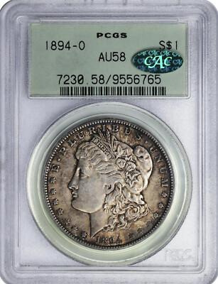 Morgan Silver Dollar 1894-O, PCGS AU-58! CAC! (OGH) New Orleans
