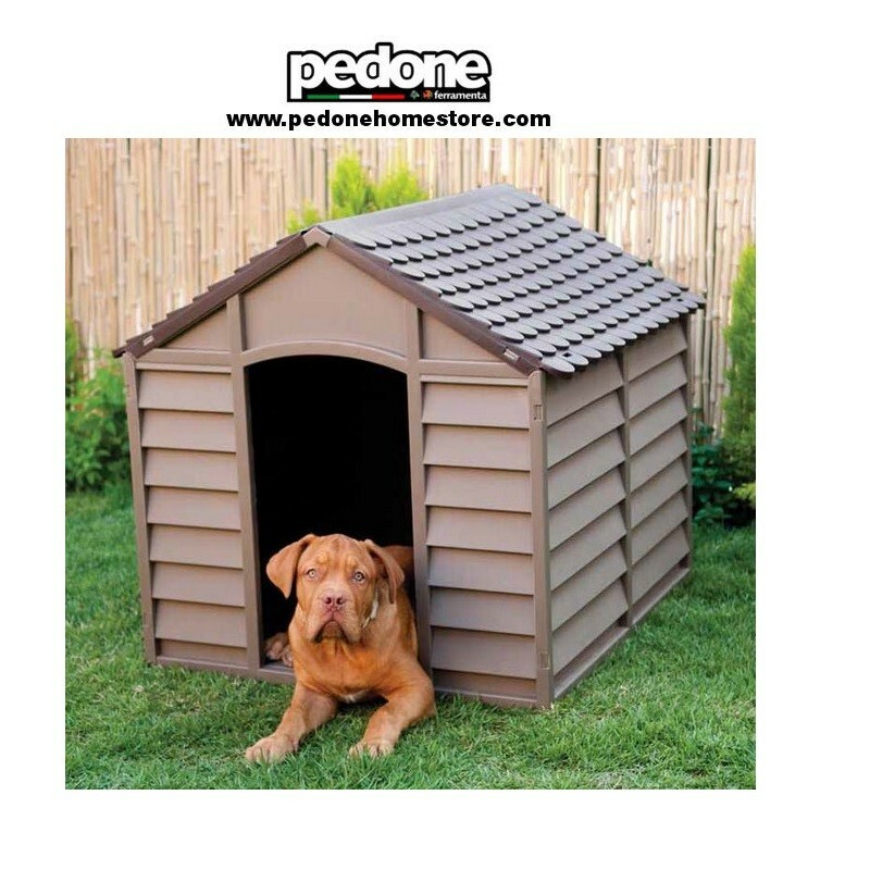 CUCCIA PER CANI PVC RESINA MEDIA 72X71,5X68 MARRONE ESTERNO