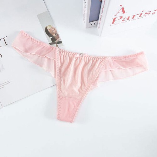 5 Pack Lot Womens Sexy Satin Panties Thong G string Bikini Sheer Underwear Brief - Picture 14 of 17