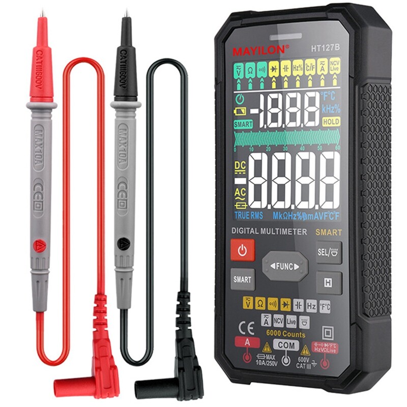 HT127B Digital Multimeter 6000 Counts Universal Meter Car Range True RMS 2428-