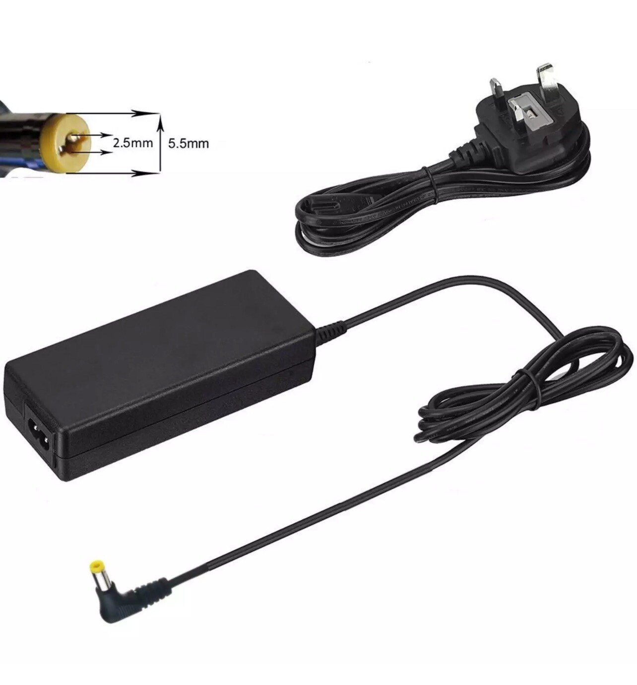 Acer HP Compaq Asus Compatible 19V 4.74A Laptop Charger with 5.5mm x 2.5mm Tip