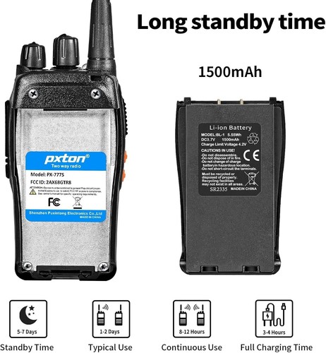 Long Range Walkie Talkie 2 Set 50 Mile Two Way Radio Charge Headset Waterproof - Picture 5 of 8