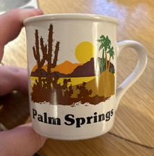 Vintage Palm Springs Coffee Cup Mug Cactus Flower Saguaro Desert USA