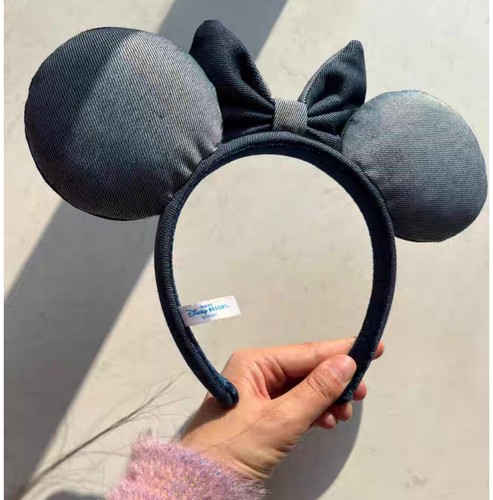 Disney Parks Resort Store Minnie Mouse Ears Stripe Denim Blue Headband 2022 - Picture 3 of 9