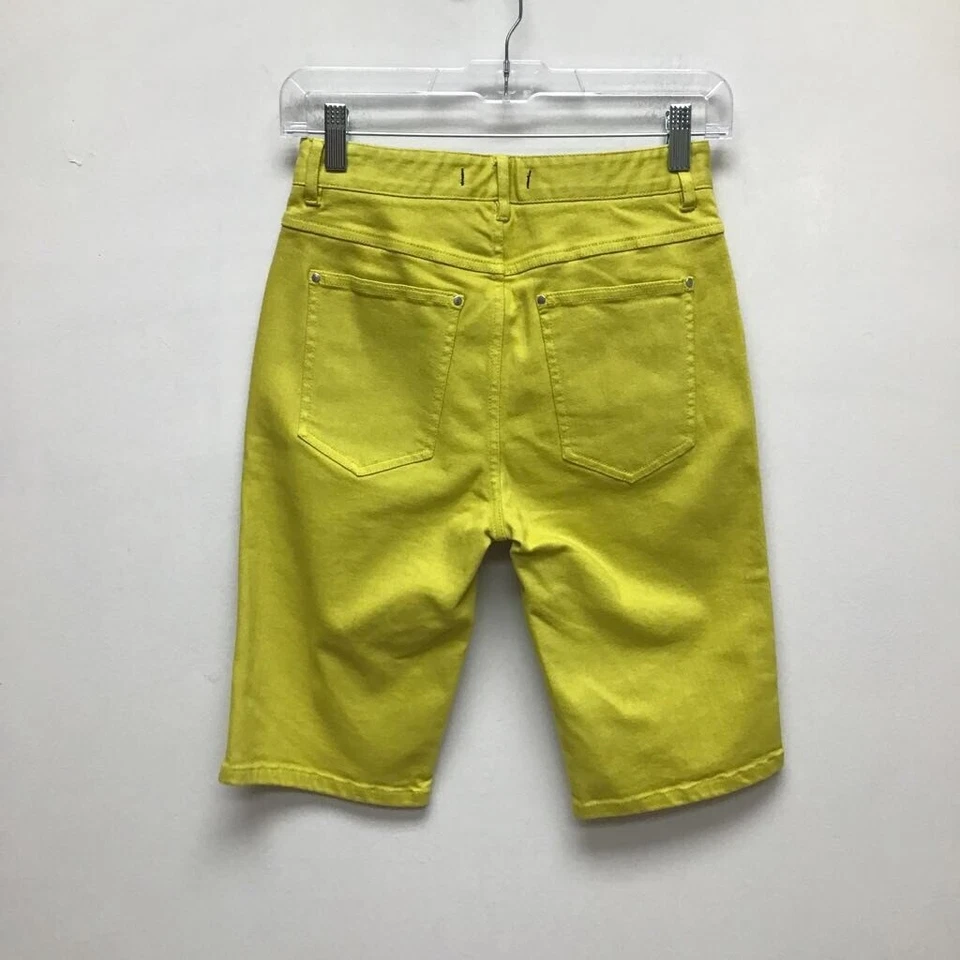 Tibi Mujer Trish Bermudas Caminar Pantalones Cortos Verde Prenda Teñida tiro Medio 00 Nuevo Foto 4 de 4