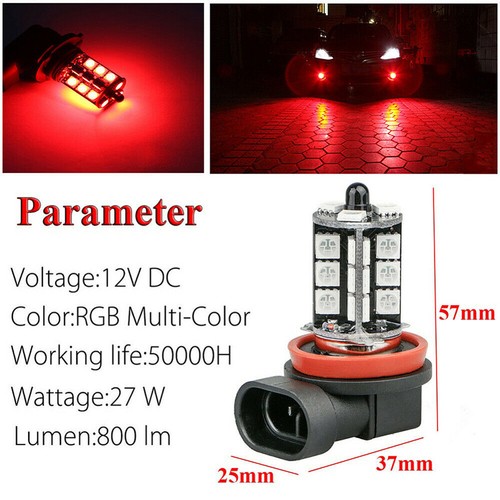 7 Colors RGB H11/H8 LED Bulbs with Wireless IR Remote For Fog Light Driving Lamp - Bild 11 von 12