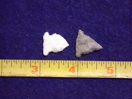 2 Authentic West Texas Bird Point Arrowheads Indian Artifacts FREE SHIPPING PR17 - Picture 2 of 3