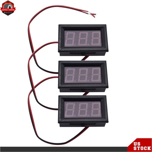 3 pcs DC 4.5-30V Blue LED 3Digital Display Voltage Meter Voltmeter Panel NEW - Picture 3 of 8