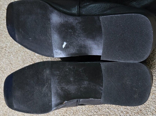 Stivali al ginocchio The Vermont Country Store taglia 9W pelle nera usati in ottime condizioni/mai indossati? - Foto 11 di 18