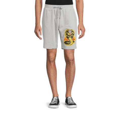 Cobra Kai Men's Logo Graphic Jogger Shorts Color Light Gray Size XL NWT. - Picture 3 of 5
