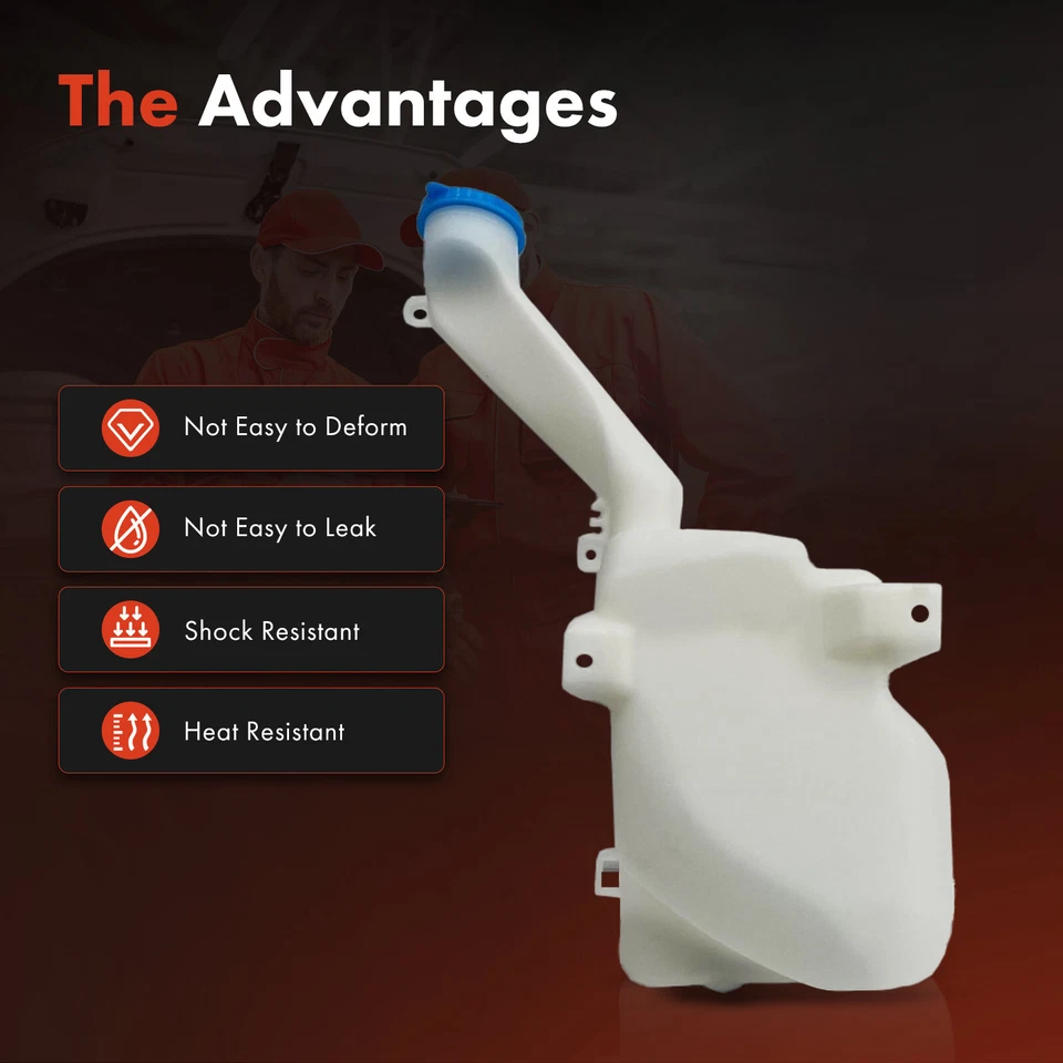 Reservatório de lavadora de para-brisa com tampa e bomba para Honda Civic 1996-2000 Hatchback - Imagem 3 de 4