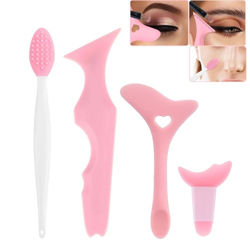 4pcs Reusable Silicone Eyeliner Stencils Set Lash Guard Eye Makeup Tools - Picture 17 of 26