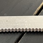 Vintage Set of 2 Quikut Steak Knives Brown Plastic Handle Stainless Steel USA 8” — photo 4