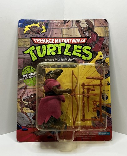 Vintage 1990 Playmates TMNT Splinter MOC Action Fi...
