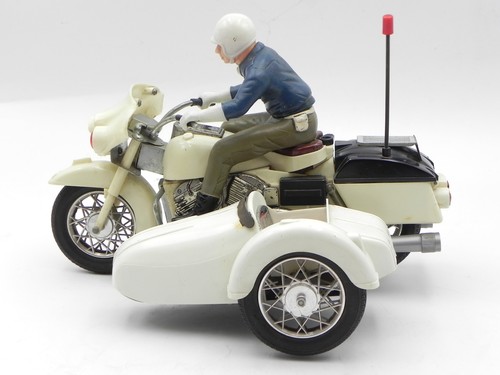 Yonezawa highway patrol police tin toy motorcycle Japan latta motocicletta moto - Picture 4 of 12