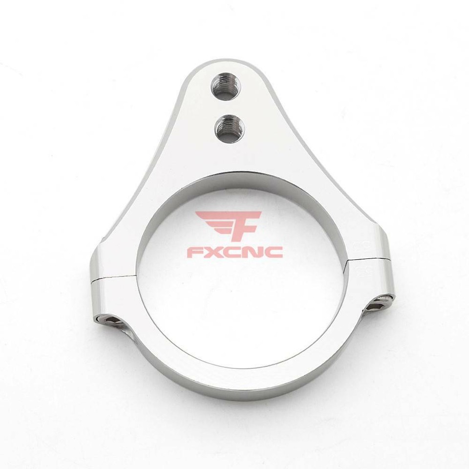 Collier De Fourche Moto 50mm CNC Aluminium - Pour Amortisseur De Direction | Montage Universel