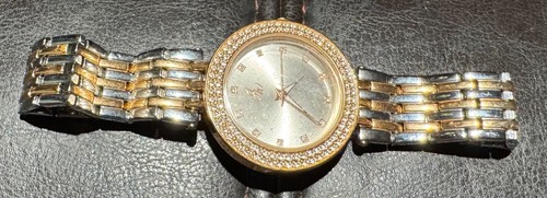4 x Judith Williams Damenuhr Rosegold Leder Armbanduhr Schwarz mit Kristallen - Bild 5 von 8