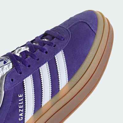 Adidas Gazelle Bold Energy Ink Purple Womens Sneakers Shoes