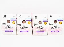 4 L'eggs Silken Mist Control Top Ultra Sheer Women's Pantyhose NUDE Sz B Medium