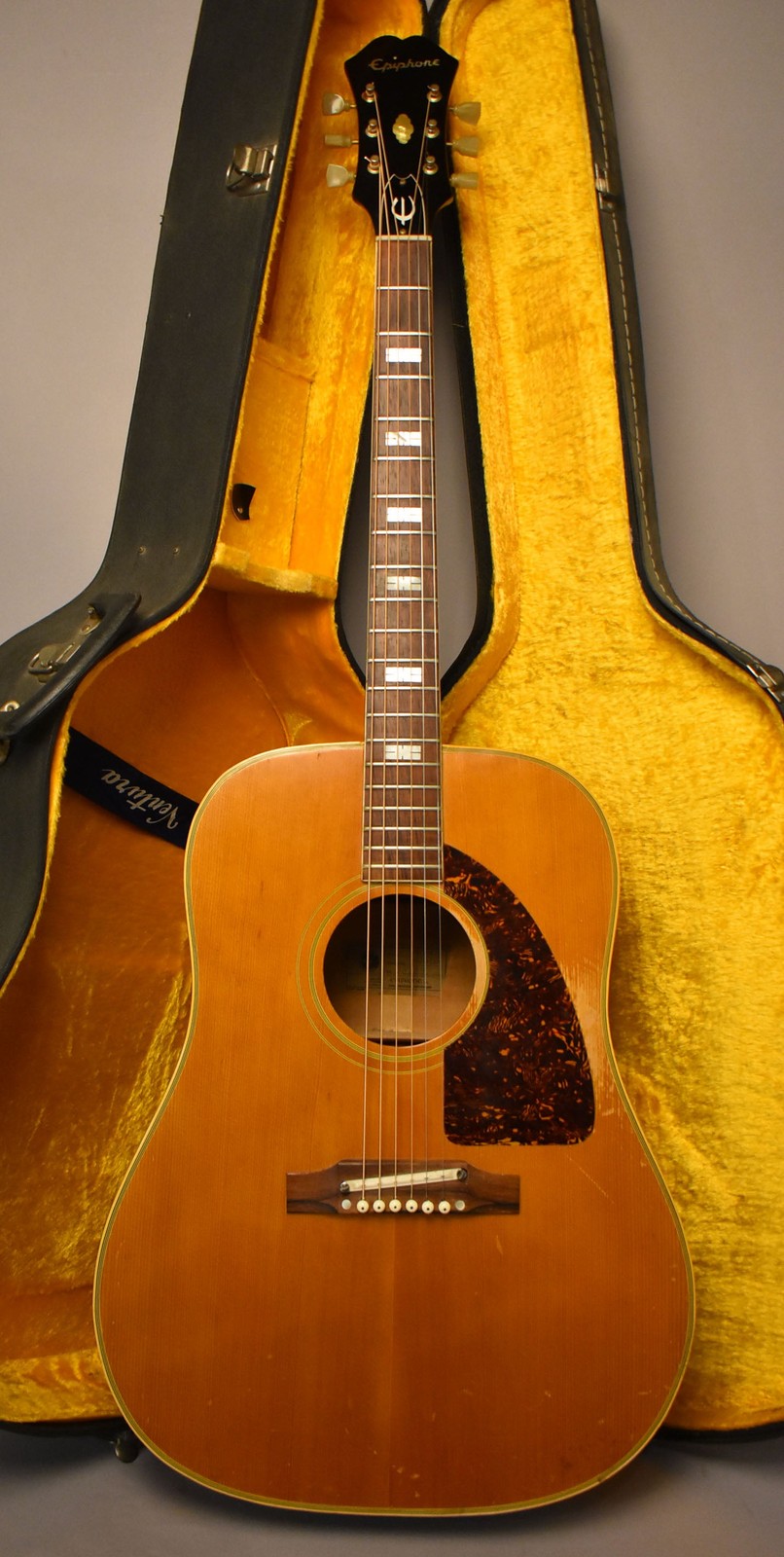 1966 Epiphone FT110N Frontier Acoustic Guitar Natural Finish w / HSC