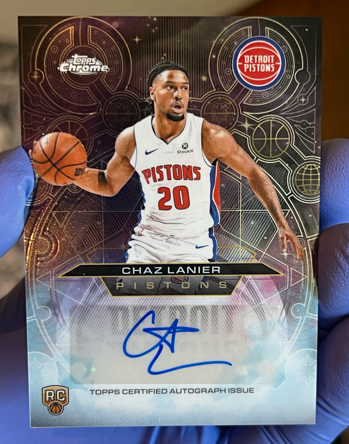 Topps Chrome Update Chromographs Chaz Lanier RC Auto CH-CL Pistons 2025-26