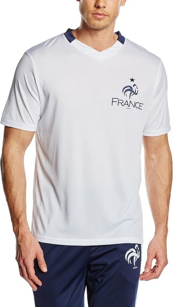 Fff Herren Varane T-Shirt Kurzarmshirt Oberteil, Frankreich Fussball, Weiß, L-image