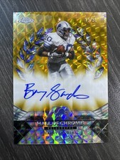 Barry Sanders 2025 TOPPS CHROME HALL OF CHROME AUTO GOLD REFRACTOR /50