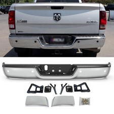 Chrome Rear Step Bumper Assembly Wsensor Holes For 2009-2018 Dodge Ram 1500