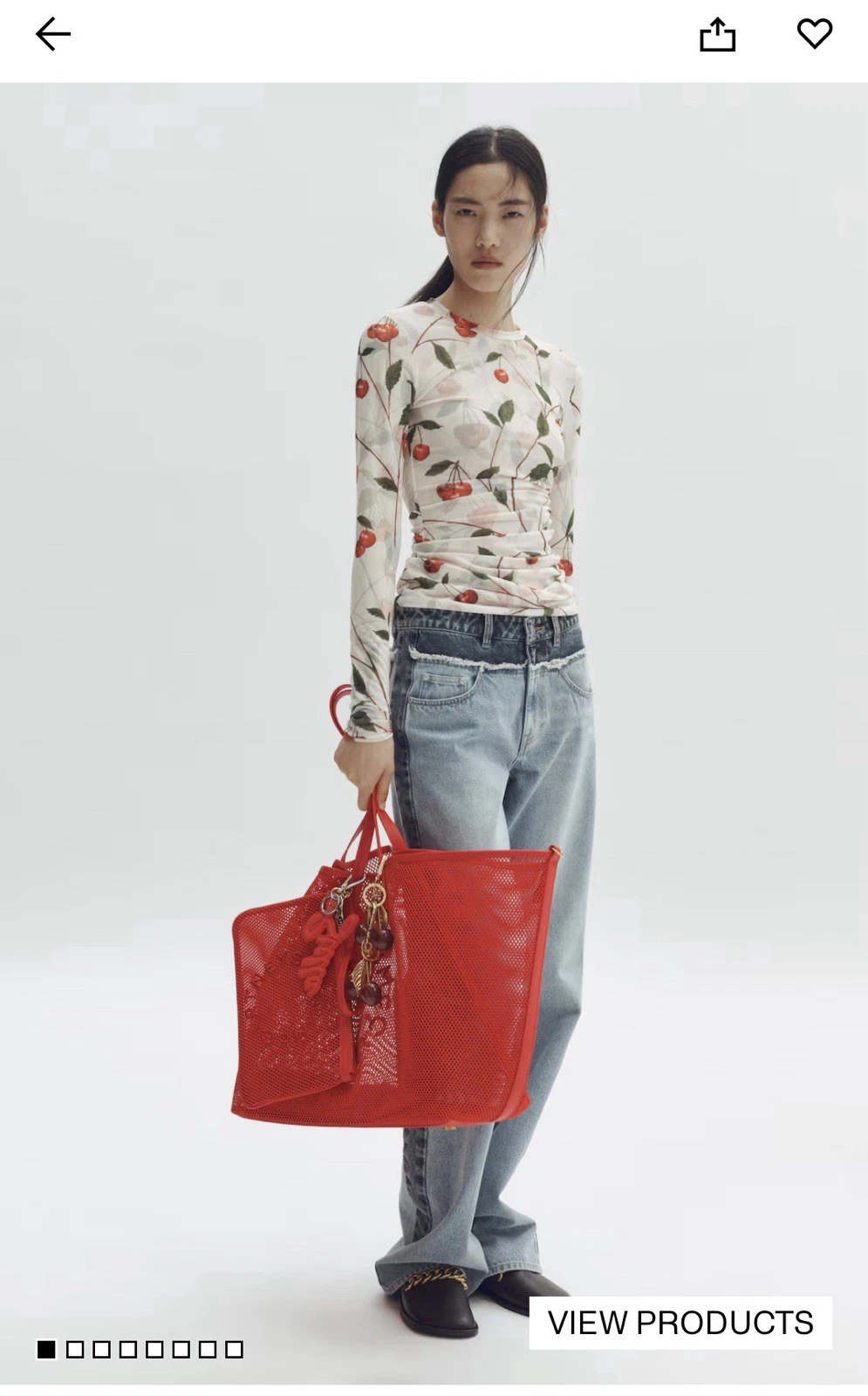 Stella McCartney — Stella McCartney x H&M Large Mesh Tote Bag Red - BRAND NEW With Tags