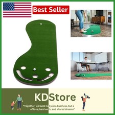 3' x 9'  Kidney-Shaped Golf Putting Green with 5 Holes & Sand Traps