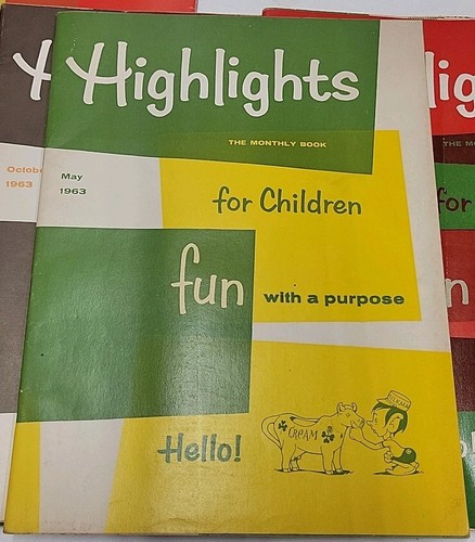 10 Highlights Magazine Monthly Book For Children Vintage 1963 Complete Year - Picture 10 of 22