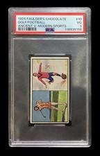 1924 faulders chocolate 10 golf football; ancient v modern sports PSA 3  (POP 1)