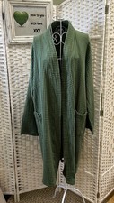 GREEN CRINKLE 100% ORGANIC COTTON ROBE. SIZE L/NTY014