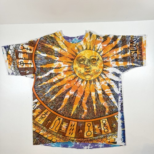 Vintage 90’s Liquid Blue Suns & Moon Tie Dye AOP Chris Pinkerton Size XL