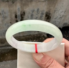 Certified Natural Grade AAA Ice Green Burmese Jade jadeite bracelet bangle 59MM